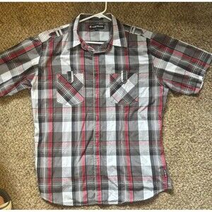 Airwalk plaid s/s buttonup mens XL